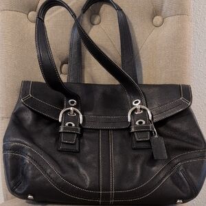 Coach Black Leather Handbag F12304